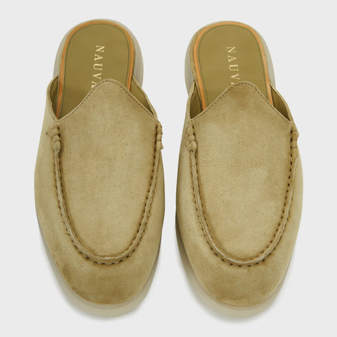 Nagra Mule | Sage Green Suede